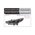 Ópticos LED Peugeot 207 06-09 DRL (look) fondo negro