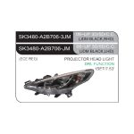 Ópticos LED Peugeot 207 06-09 DRL (funcional) fondo negro