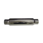 Escape pre silenciador cilíndrico 76mm acero inoxidable GT2 - Imagen 2
