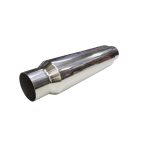 Escape pre silenciador cilíndrico 76mm acero inoxidable GT2