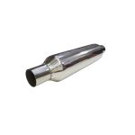 Escape pre silenciador cilíndrico 51mm acero inoxidable GT2